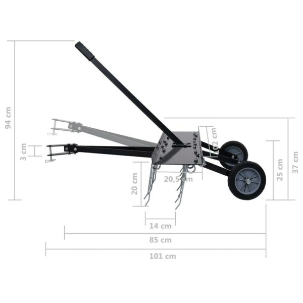 vidaXL Scarifier for Ride-on Mower 39.4" - Image 10