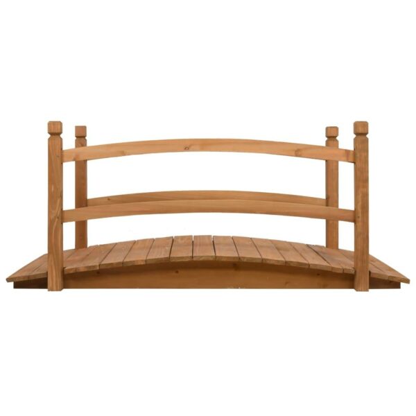 vidaXL Garden Bridge 55.1"x23.6"x23.6" Solid Firwood - Image 2