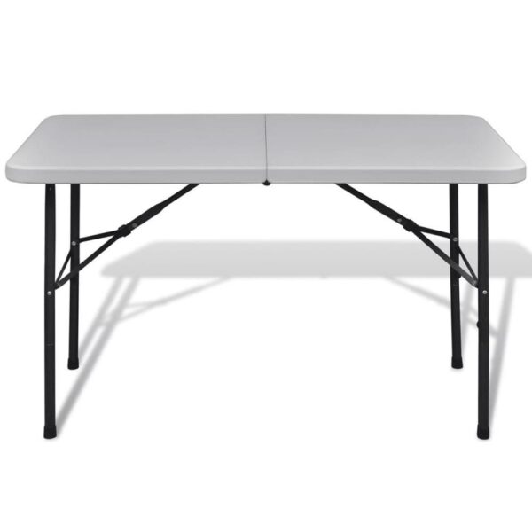 vidaXL Foldable Garden Table 48" HDPE White, 41568 - Image 4