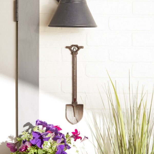 Garden Shovel Cast Iron Thermometer - Image 3