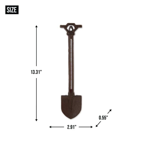 Garden Shovel Cast Iron Thermometer - Image 5