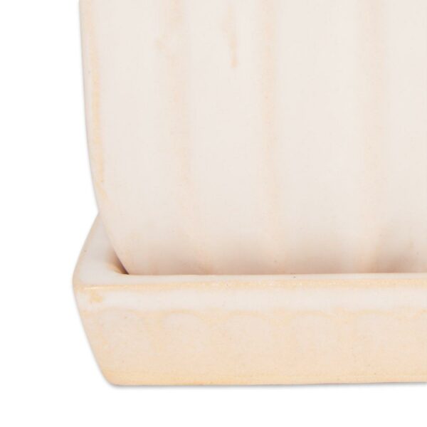 Ceramic Mini Planter Set - Ivory Square - Image 5