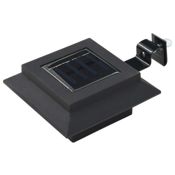 vidaXL Outdoor Solar Lamps 12 pcs LED Square 4.7" Black - Image 2