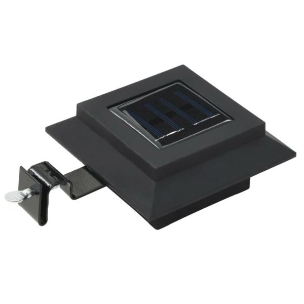 vidaXL Outdoor Solar Lamps 12 pcs LED Square 4.7" Black - Image 3