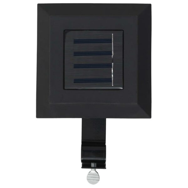 vidaXL Outdoor Solar Lamps 12 pcs LED Square 4.7" Black - Image 5