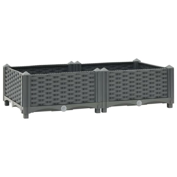 vidaXL Raised Bed 31.5"x15.7"x9.1" Polypropylene - Image 2