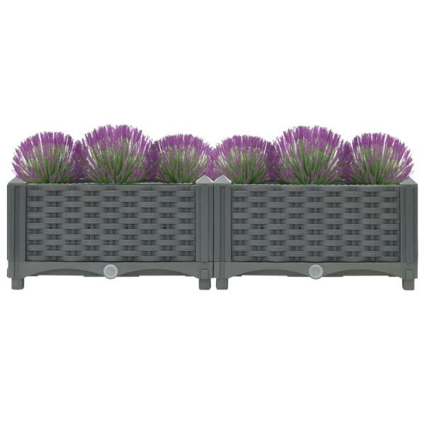 vidaXL Raised Bed 31.5"x15.7"x9.1" Polypropylene - Image 7