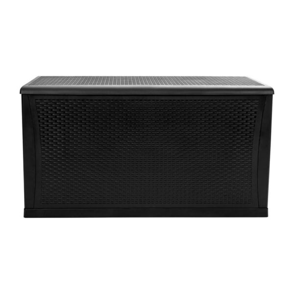 120 Gallon Plastic Deck Box - Outdoor Waterproof Storage Box for Patio Cushions, Garden Tools and Pool Toys, Black - Image 5