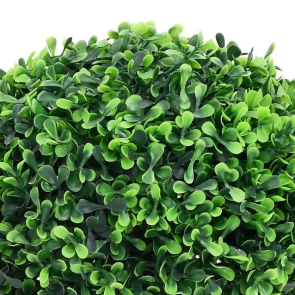 vidaXL Artificial Boxwood Plants 2 pcs with Pots Ball Shaped Green 12.6" - Image 3